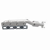 MagnaFlow direct-fit catalytic converter fits 2004-2015 Nissan Titan, 2005-2015 Nissan Armada, and more, this and 07 Titan 5.6L passenger side manif 5.6L passenger side stainless s