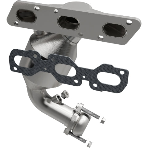 MagnaFlow direct-fit catalytic converter fits 2007-2008 Ford Escape, Mercury Mariner, and more, this and 08 Escape 3.0L frt mani 3.0L stainless steel CARB compliant OBDII 49376