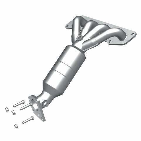 MagnaFlow direct-fit catalytic converter fits 2005-2012 Ford Escape, 2005-2011 Mercury Mariner, and more, this and 2005-2007 Escape 2.3 mani 2.3 inch inlet/outlet stainless steel C