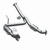 MagnaFlow direct-fit catalytic converter fits 2004-2005 Ford Explorer and Mercury Mountaineer and 05 Explorer 4.0 2/4wd 4 inch inlet/outlet stainless steel CARB compliant 49406