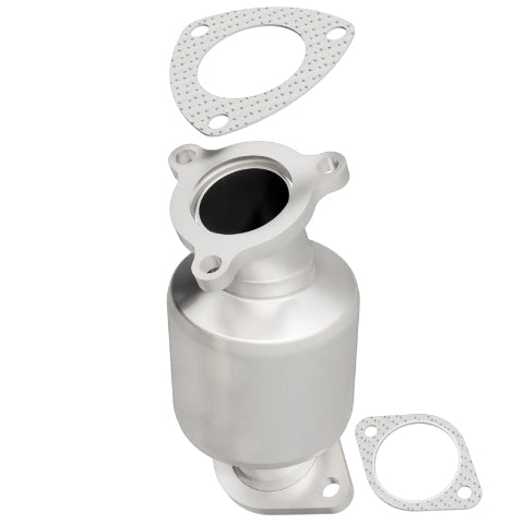 MagnaFlow direct-fit catalytic converter fits 2000-2005 Mitsubishi Eclipse, 2001-2005 Dodge Stratus, and more, this and 01 Eclipse 3.0L frt 3.0L stainless steel CARB compliant OBDI