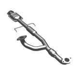 MagnaFlow direct-fit catalytic converter fits 2000-2005 Mitsubishi Eclipse, 2001-2005 Dodge Stratus, and more, this and 2000-2003 Galant 3L rr stainless steel CARB compliant OBDII 
