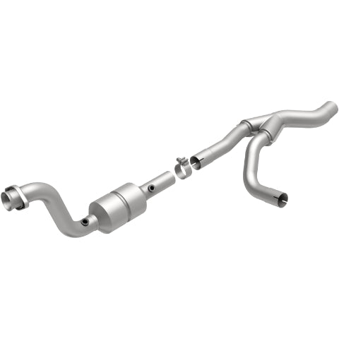 MagnaFlow direct-fit catalytic converter fits 2004 Durango 5.7L passenger side 5.7L passenger side stainless steel CARB compliant 49499