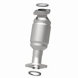 MagnaFlow direct-fit catalytic converter fits 1999-2003 Lexus RX300 and 2001-2003 Toyota Highlander, this and 2001-2003 Toyota Highlander 3L frt stainless steel CARB compliant OBDI