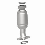 MagnaFlow direct-fit catalytic converter fits 1999-2003 Lexus RX300 and 2001-2003 Toyota Highlander, this and 2001-2003 Toyota Highlander 3L frt stainless steel CARB compliant OBDI