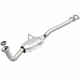 MagnaFlow direct-fit catalytic converter fits 1998-2001 Chevrolet Geo Metro and 1995-2001 Suzuki Swift, this and 1998-2001 Geo Metro/Swift 1.3 rr OE 1.3 inch inlet/outlet stainless