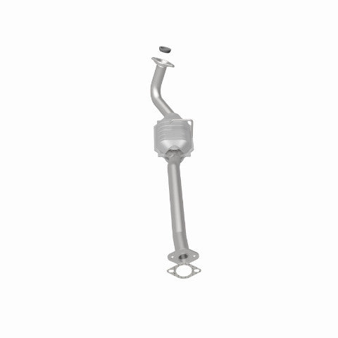 MagnaFlow direct-fit catalytic converter fits 1998-2001 Chevrolet Geo Metro and 1995-2001 Suzuki Swift, this and 1998-2001 Geo Metro/Swift 1.3 rr OE 1.3 inch inlet/outlet stainless