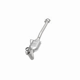 MagnaFlow direct-fit catalytic converter fits 1998-2001 Chevrolet Geo Metro and 1995-2001 Suzuki Swift, this and 1998-2001 Geo Metro/Swift 1.3 rr OE 1.3 inch inlet/outlet stainless