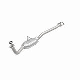 MagnaFlow direct-fit catalytic converter fits 1998-2001 Chevrolet Geo Metro and 1995-2001 Suzuki Swift, this and 1998-2001 Geo Metro/Swift 1.3 rr OE 1.3 inch inlet/outlet stainless