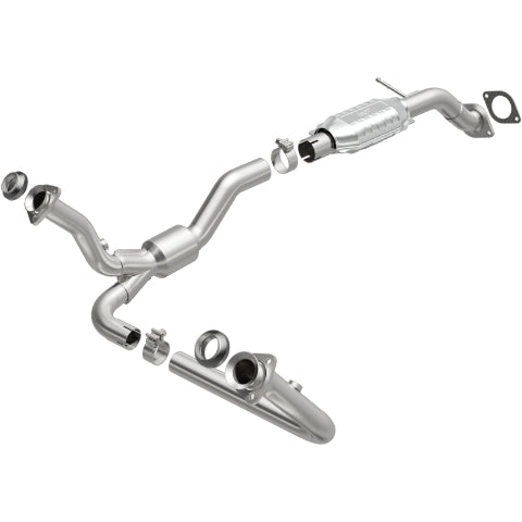 MagnaFlow direct-fit catalytic converter fits 2000-2005 Chevrolet Blazer, 2001-2004 Chevrolet GM S10, and additional vehicles and 2000-2005 GM Blazer 4WD 4.3L stainless steel CARB 