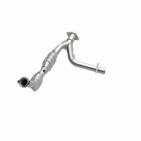 MagnaFlow direct-fit catalytic converter fits 2003-2004 Ford Expedition 4.6L and 2003-2004 Exped 4.6L passenger side 4.6L passenger side stainless steel CARB compliant OBDII 49607