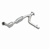 MagnaFlow direct-fit catalytic converter fits 2003-2004 Ford Expedition 4.6L and 2003-2004 Exped 4.6L passenger side 4.6L passenger side stainless steel CARB compliant OBDII 49607