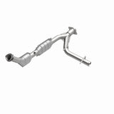 MagnaFlow direct-fit catalytic converter fits 2003-2004 Ford Expedition 4.6L and 2003-2004 Exped 4.6L passenger side 4.6L passenger side stainless steel CARB compliant OBDII 49607