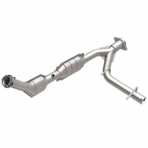 MagnaFlow direct-fit catalytic converter fits 2003-2004 Ford Expedition 4.6L and 2003-2004 Exped 4.6L passenger side 4.6L passenger side stainless steel CARB compliant OBDII 49607