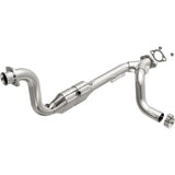 MagnaFlow direct-fit catalytic converter fits 2007-2009 Chrysler Aspen and Dodge Durango and 2007-2009 Durango 5.7 passenger side passenger side 5.7 inch inlet/outlet stainless ste