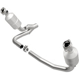 MagnaFlow direct-fit catalytic converter fits 04 Dakota 3.7/4.7 4WD 3.7 inch inlet 4.7 inch outlet stainless steel CARB compliant 49658