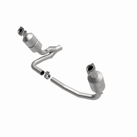 MagnaFlow direct-fit catalytic converter fits 04 Dakota 3.7/4.7 4WD 3.7 inch inlet 4.7 inch outlet stainless steel CARB compliant 49658