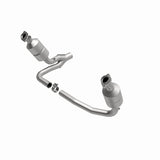 MagnaFlow direct-fit catalytic converter fits 04 Dakota 3.7/4.7 4WD 3.7 inch inlet 4.7 inch outlet stainless steel CARB compliant 49658