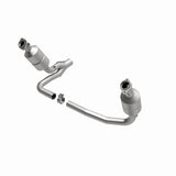 MagnaFlow direct-fit catalytic converter fits 04 Dakota 3.7/4.7 4WD 3.7 inch inlet 4.7 inch outlet stainless steel CARB compliant 49658