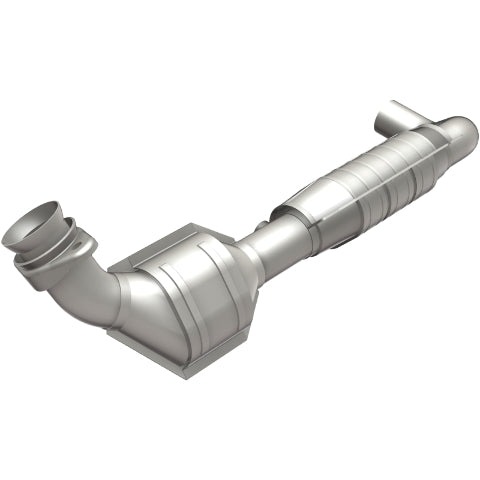 MagnaFlow direct-fit catalytic converter fits 2004-2008 Ford F-150 5.4L and 2006-2008 Lincoln Mark LT 5.4L driver side stainless steel CARB compliant OBDII 49705