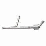 MagnaFlow direct-fit catalytic converter fits 2004-2008 Ford F-150 5.4L and 2006-2008 Lincoln Mark LT 5.4L passenger side stainless steel CARB compliant OBDII 49706