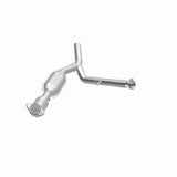MagnaFlow direct-fit catalytic converter fits 2004-2008 Ford F-150 5.4L and 2006-2008 Lincoln Mark LT 5.4L passenger side stainless steel CARB compliant OBDII 49706