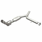 MagnaFlow direct-fit catalytic converter fits 2004-2008 Ford F-150 5.4L and 2006-2008 Lincoln Mark LT 5.4L passenger side stainless steel CARB compliant OBDII 49706