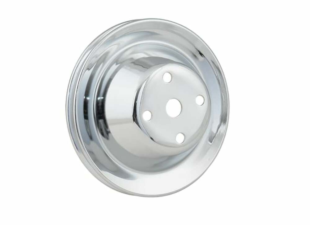 Mr. Gasket Water Pump Pulley - Chrome - Single Groove - 4974