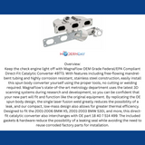 MagnaFlow direct-fit catalytic converter for 2001-2003 BMW stainless steel CARB compliant OBDII 49773