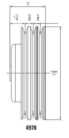 Mr. Gasket Crankshaft Pulley - Chrome - Triple Groove - 4978