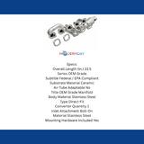 MagnaFlow direct-fit catalytic converter for 2006-2010 BMW M5 driver side stainless steel CARB compliant 49803