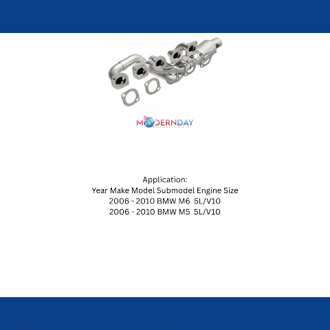 MagnaFlow direct-fit catalytic converter for 2006-2010 BMW M5 driver side stainless steel CARB compliant 49803
