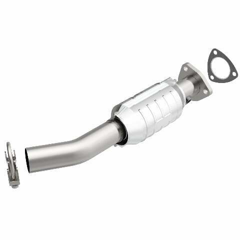 MagnaFlow direct-fit catalytic converter fits 2004-2005 Suzuki Forenza and 2005 Suzuki Reno, this and 2004-2005 Suzuki Forenza 2.0L stainless steel CARB compliant OBDII 49812