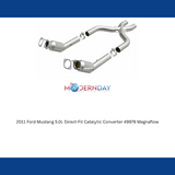 MagnaFlow direct-fit catalytic converter for 2011-2014 Ford Mustang 5.0L stainless steel CARB compliant 49976