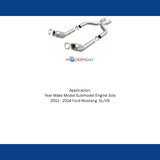 MagnaFlow direct-fit catalytic converter for 2011-2014 Ford Mustang 5.0L stainless steel CARB compliant 49976