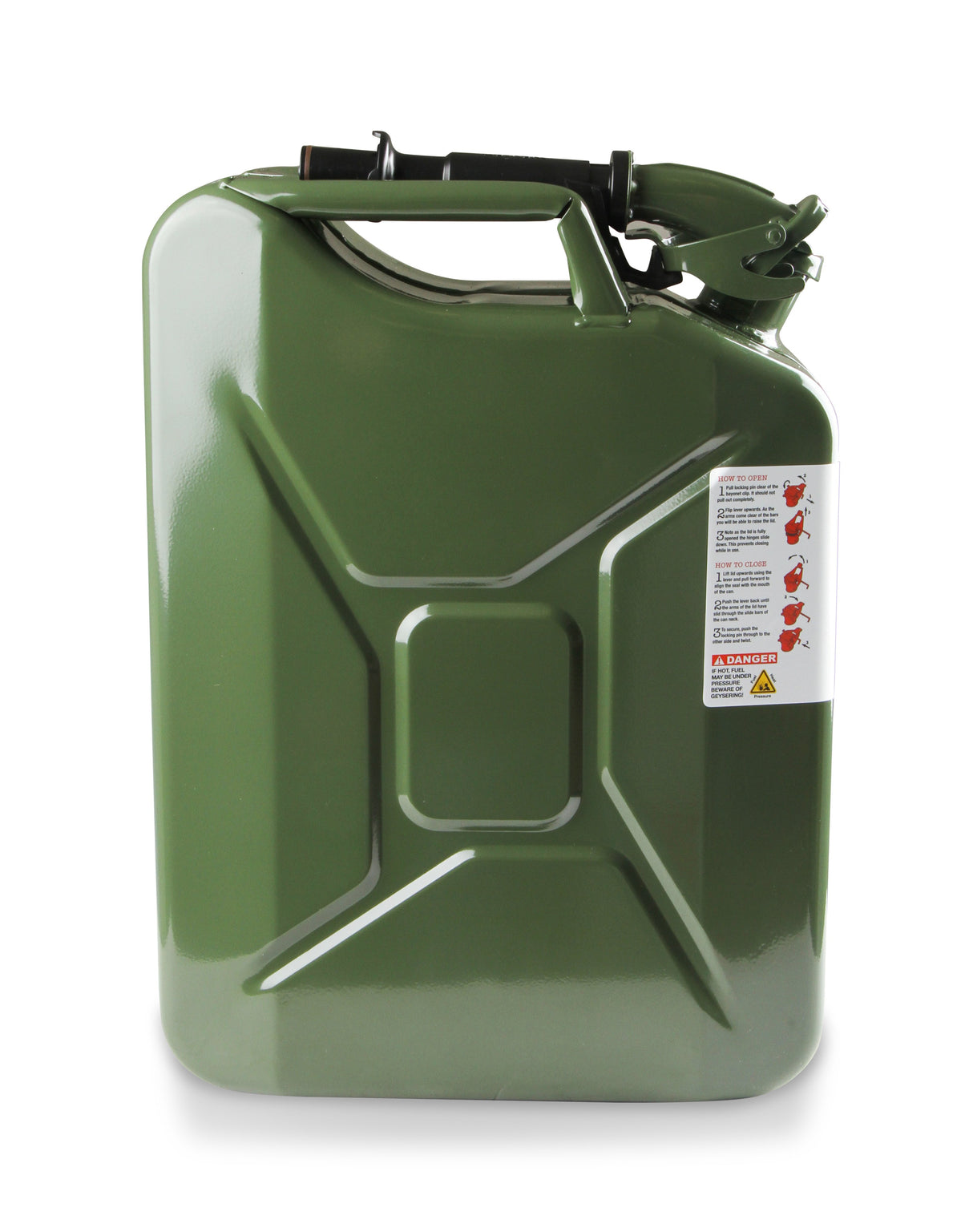 Steel Jerry Can Original NATO 20L (5.3 Gallon) Green 3008