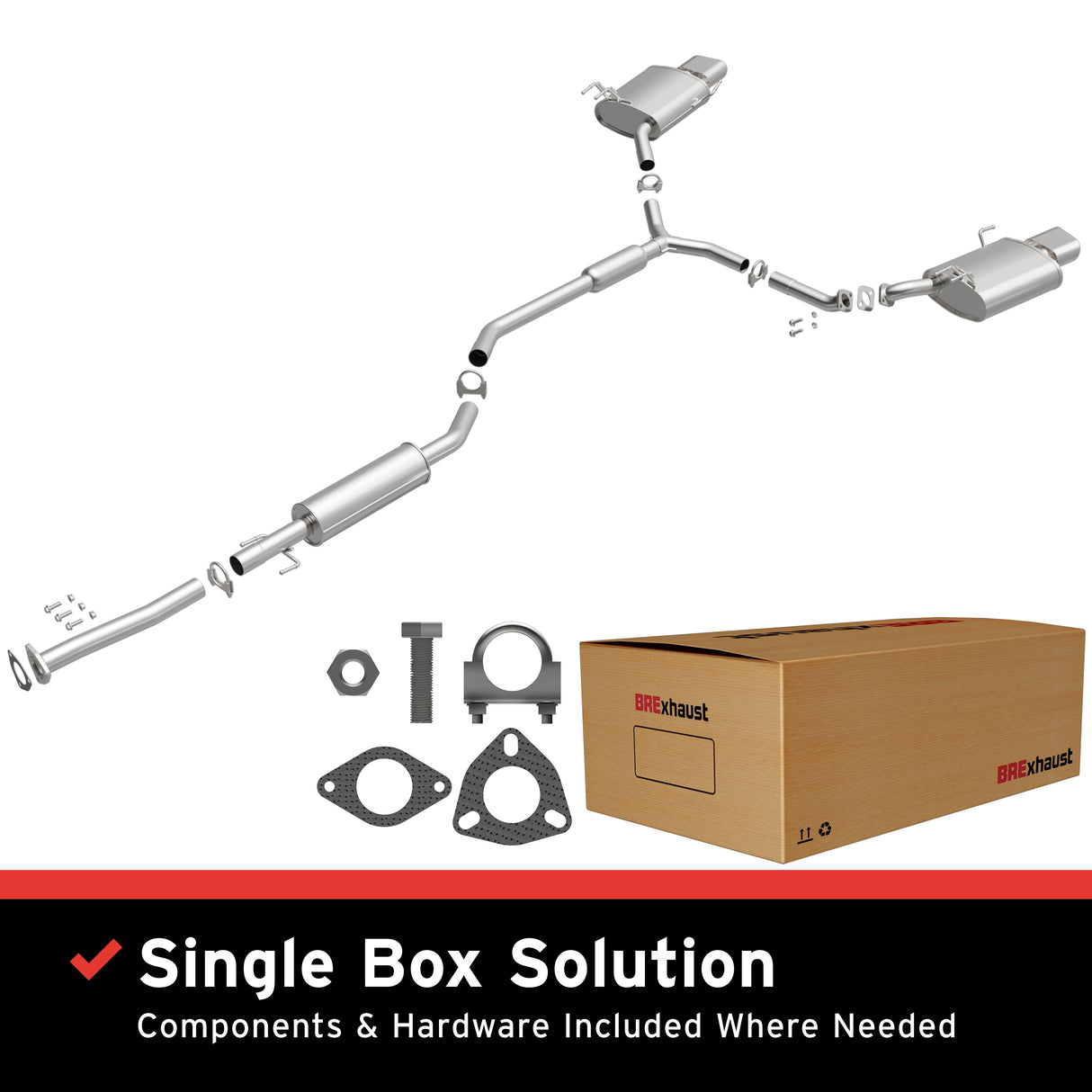 Fits 2009-2014 Acura TL 3.5L Direct-Fit Replacement Exhaust System