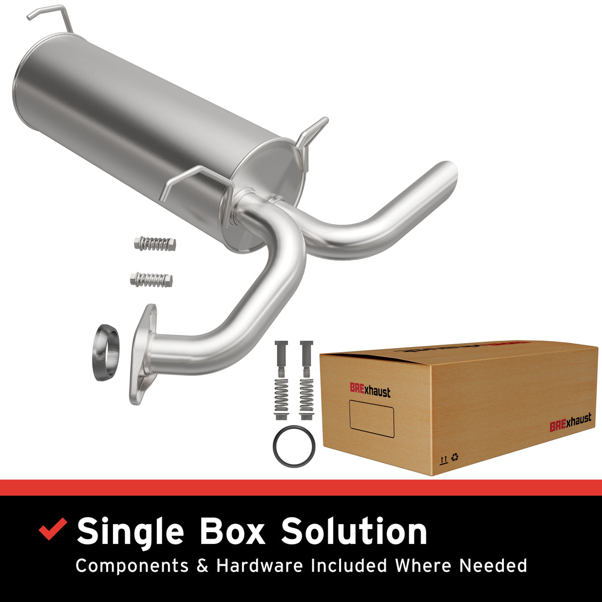 2011-2017 Nissan Juke Direct-Fit Muffler Kit 108-0038 aluminized steel