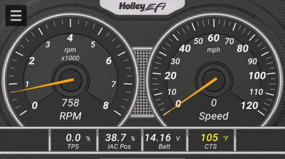 Holley EFI 5 Digital Dash High-Resolution Display - Gps Speedometer-553-200