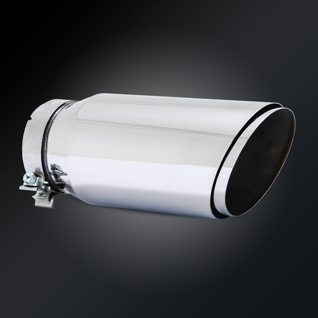 5 x 6.5 x 16 Polished Twin Slash Universal Exhaust Tip 26914