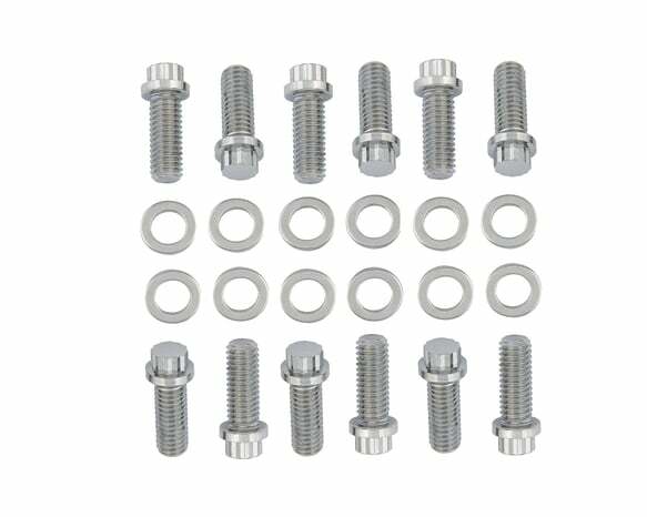 Mr. Gasket intake manifold bolt set chrome 12 point Chevy 5003