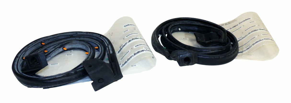 Door Weatherstrip Kit for 1997-2006 Jeep Wrangler TJ Wrangler w/ Half Steel Doors - 5017010K black