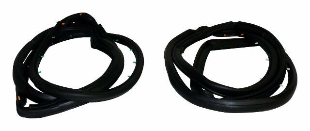 Door Weatherstrip Kit for 1997-2006 Jeep Wrangler TJ Wrangler - 5017462K steel black
