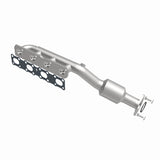 MagnaFlow direct-fit catalytic converter fits 2004-2015 Nissan Titan, 2005-2015 Nissan Armada, and more, this and 07 Titan 5.6L passenger side manif 5.6L passenger side stainless s