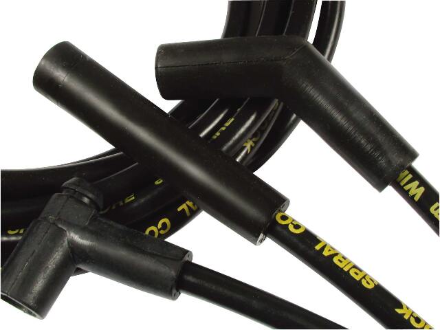 SUPER STOCK Spark Plug Wires for 1975-1976 Pontiac Firebird V8 black 8mm