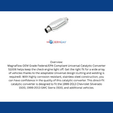 MagnaFlow catalytic converter for 2000-2013 Chevy 2.5 inch inlet/outlet stainless steel Federal EPA compliant OBDII