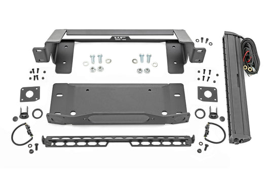 Fits Ford Bronco(21-24) High Winch Mount All Models 20" Black LED DRL 51068