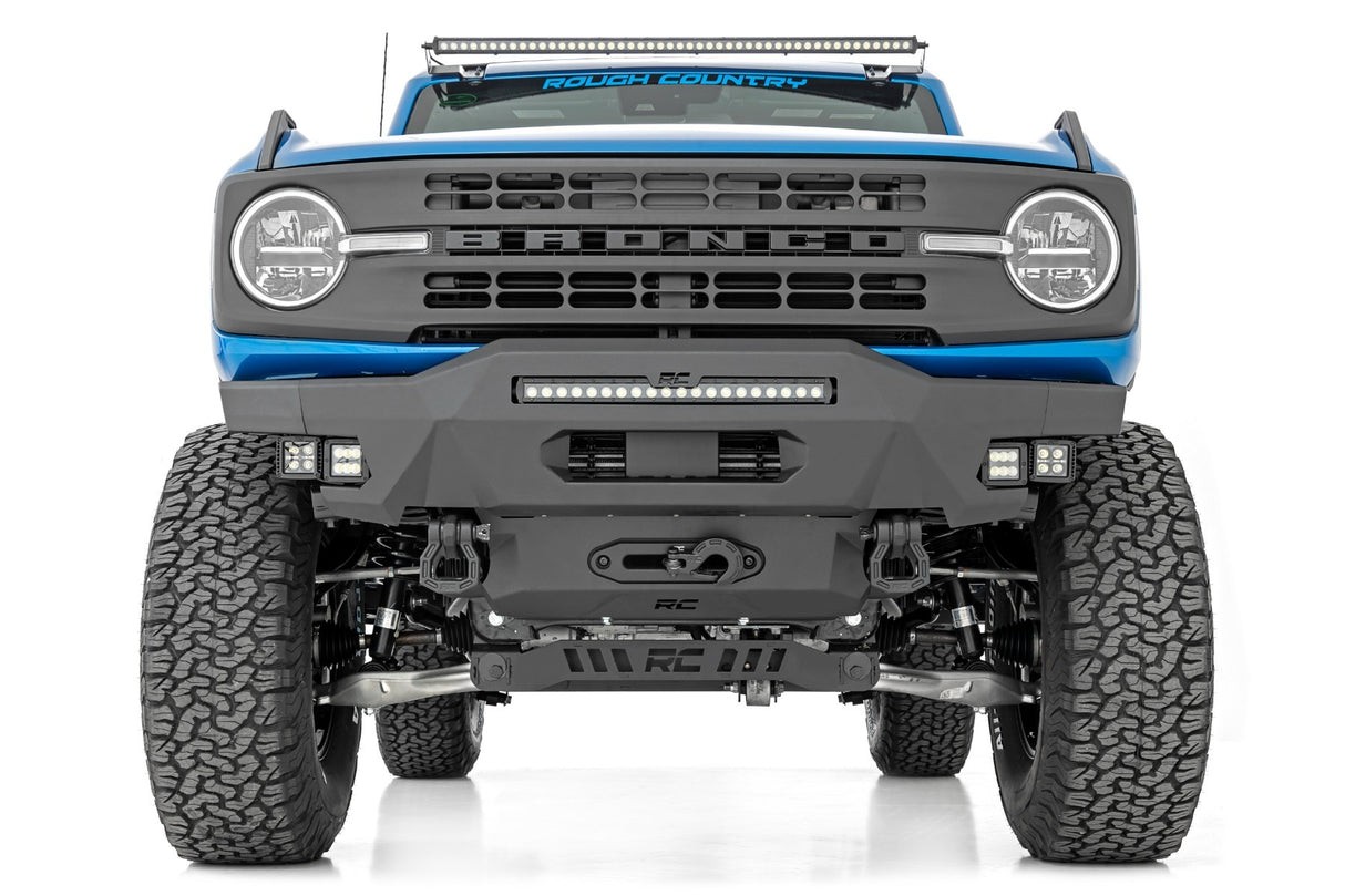 Fits Ford Bronco 4WD (2021-2024) Front Bumper; Modular; Stubby Wings; DRL; 51078