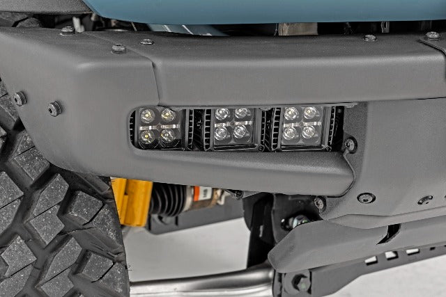 Fits Ford Bronco(21-24) LED Light Fog Mount Triple 2" Black Pair White DRL 51087