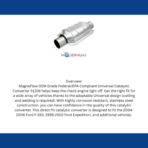 2010 Cadillac Escalade Universal Catalytic Converter 2.5 51106 Magnaflow